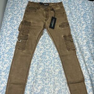 “TIGERS EYE” Serenede Size 28 Cargo Jeans